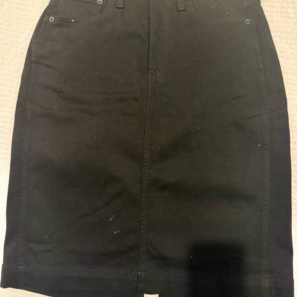 New J. Crew Women's Black Pencil Skirt Denim 6P